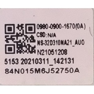 MAIN FUENTE COMBO PARA TV INSIGNIA ORIGINAL / NUMERO DE PARTE 0980-0900-1670 / TP.MS3553W.PB765 / N21051208-0A02808 / DISPLAY T320XVN02.G / MODELO NS-32D310NA21